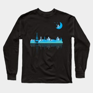 blue and aqua buildings Long Sleeve T-Shirt